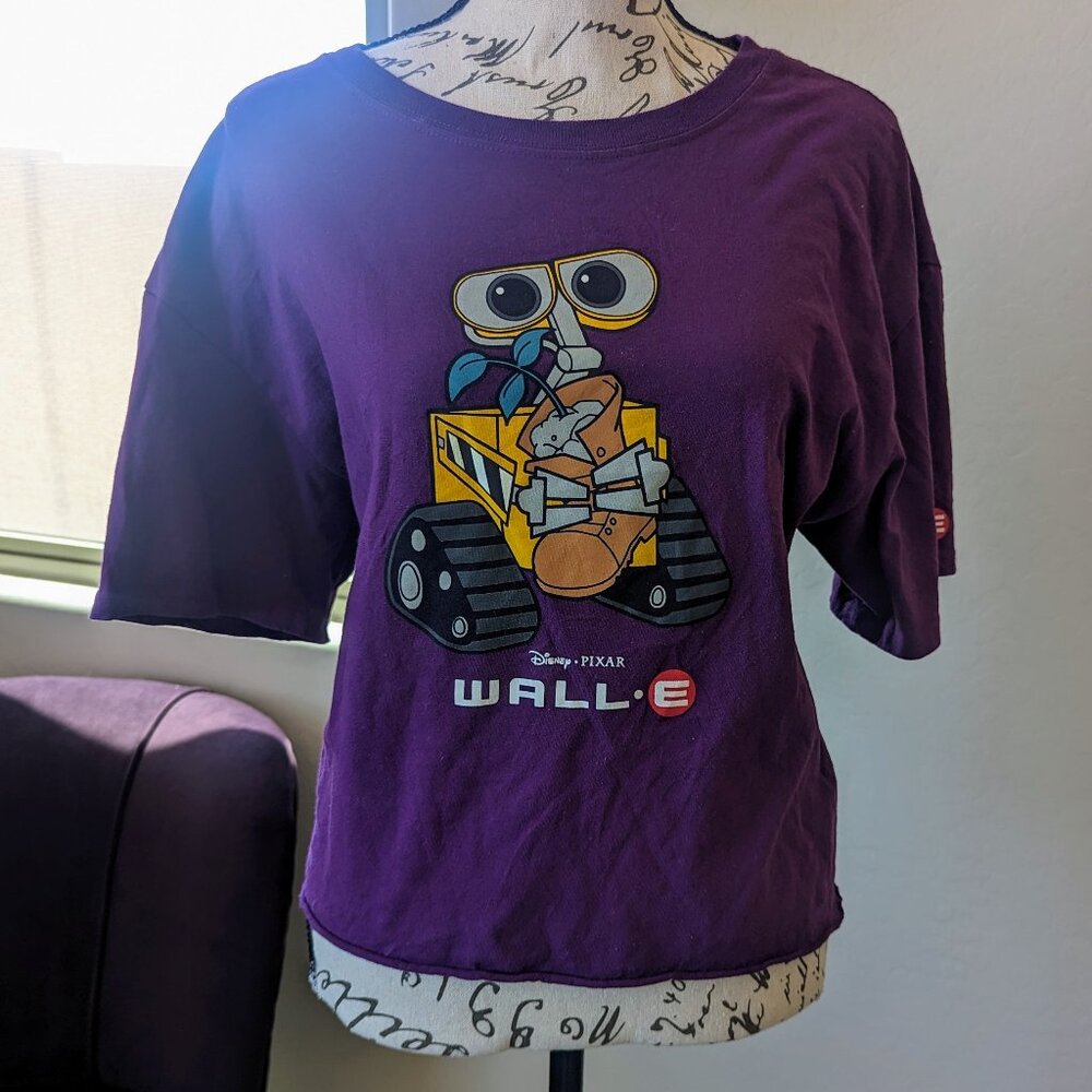 Disney Pixar Violet Crop Top, featuring an iconic design of WALL-E